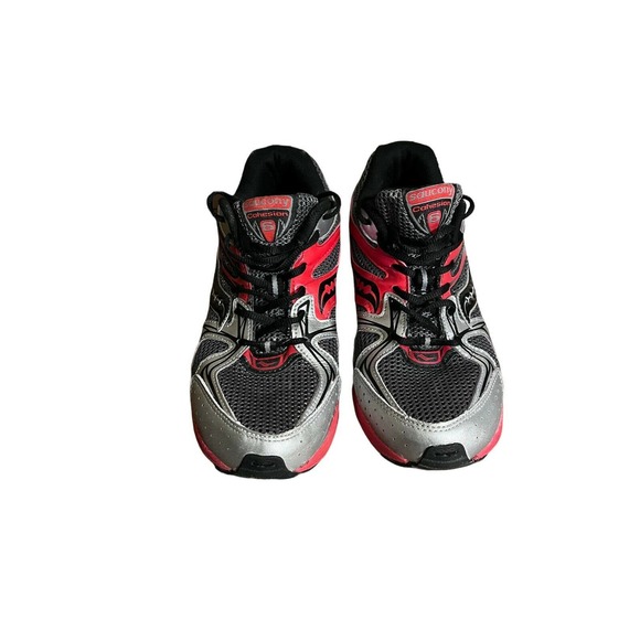 Saucony Grid Cohesion 6 LTT Boys Sz 7M Gray/Black/Silver Running/Walking Shoes - Picture 3 of 9